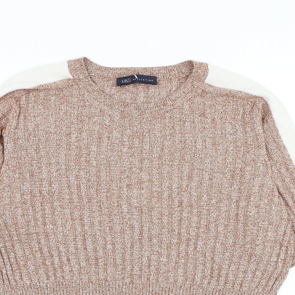 Womens UK Size S Marks and Spencer Brown Pullover Jumper