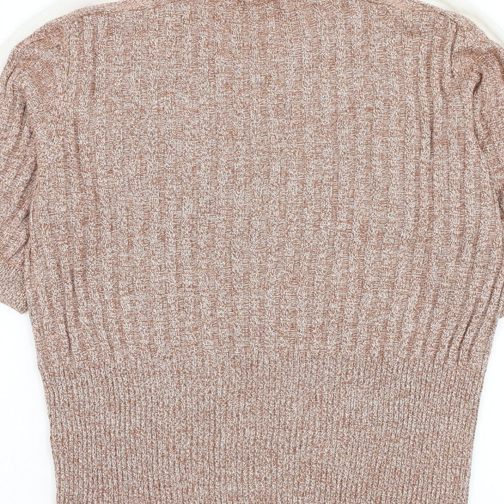 Womens UK Size S Marks and Spencer Brown Pullover Jumper