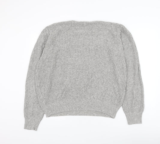 Womens UK Size XL Cedar Wood State Grey Pullover Jumper