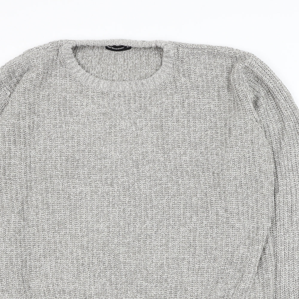 Womens UK Size XL Cedar Wood State Grey Pullover Jumper