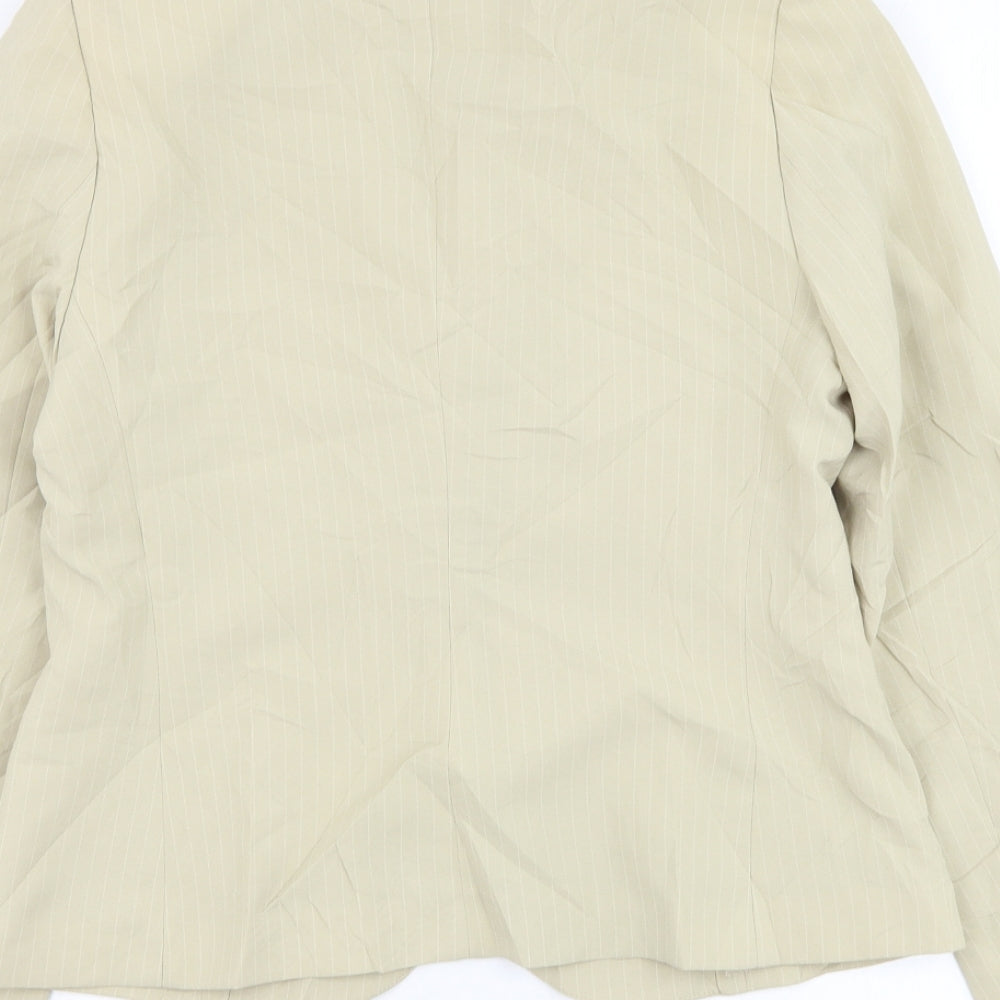 Vidro Womens Beige Jacket Blazer Size 12 Button