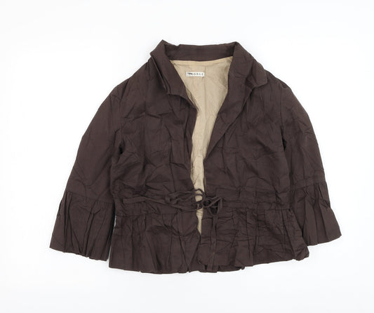 George Womens Brown Jacket Size 12 Tie