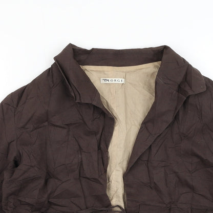 George Womens Brown Jacket Size 12 Tie