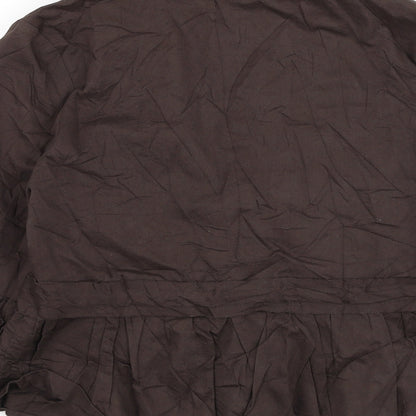 George Womens Brown Jacket Size 12 Tie