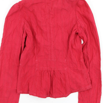 Topshop Womens Pink Jacket Size 10 Button
