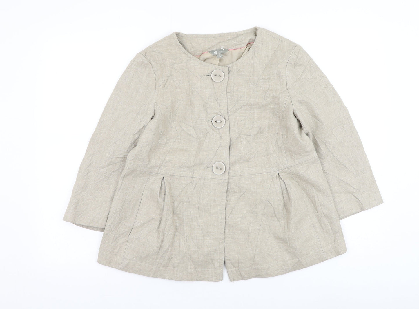 Womens UK Size 12 Mia Moda Beige Jacket
