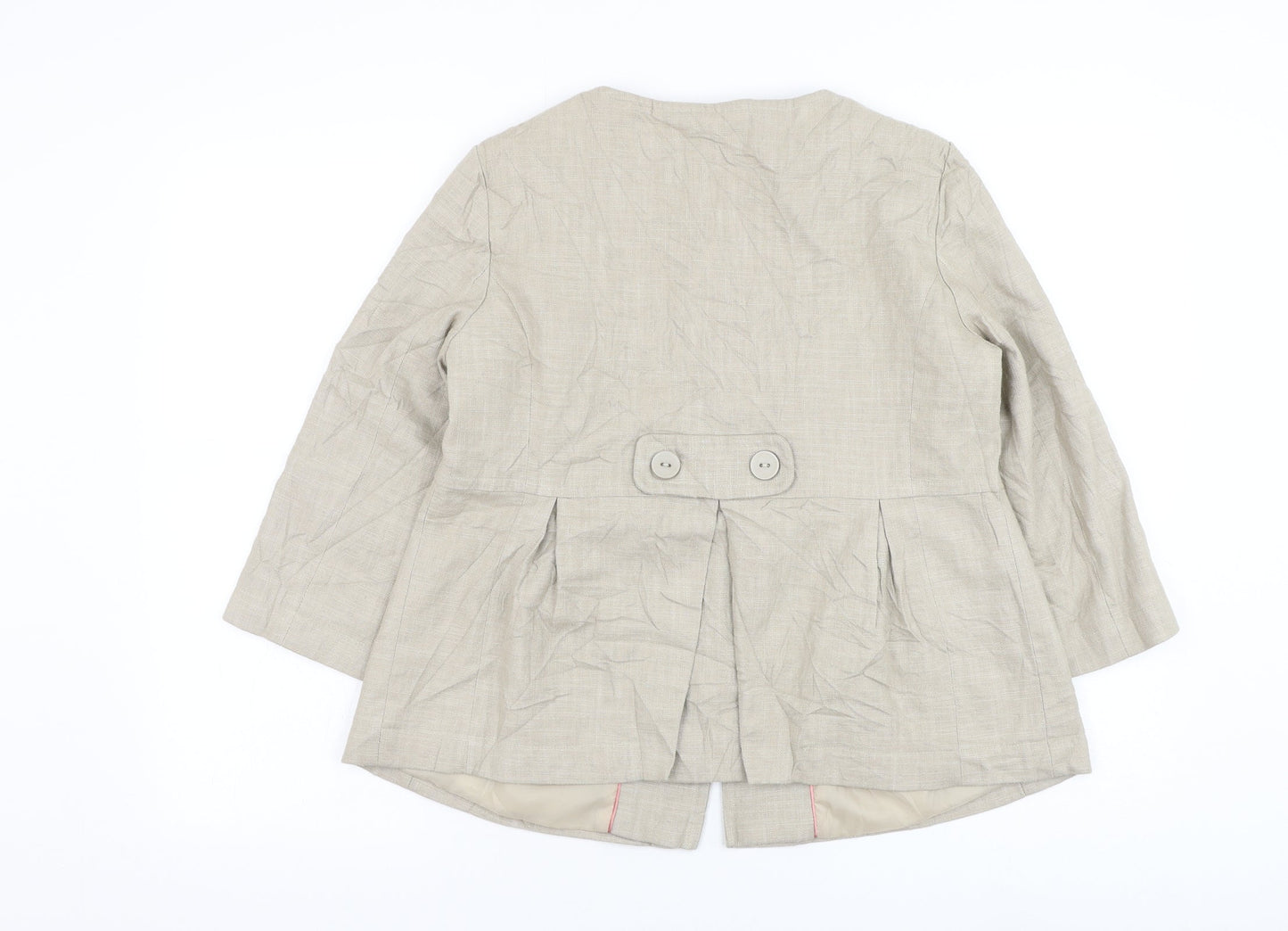 Womens UK Size 12 Mia Moda Beige Jacket