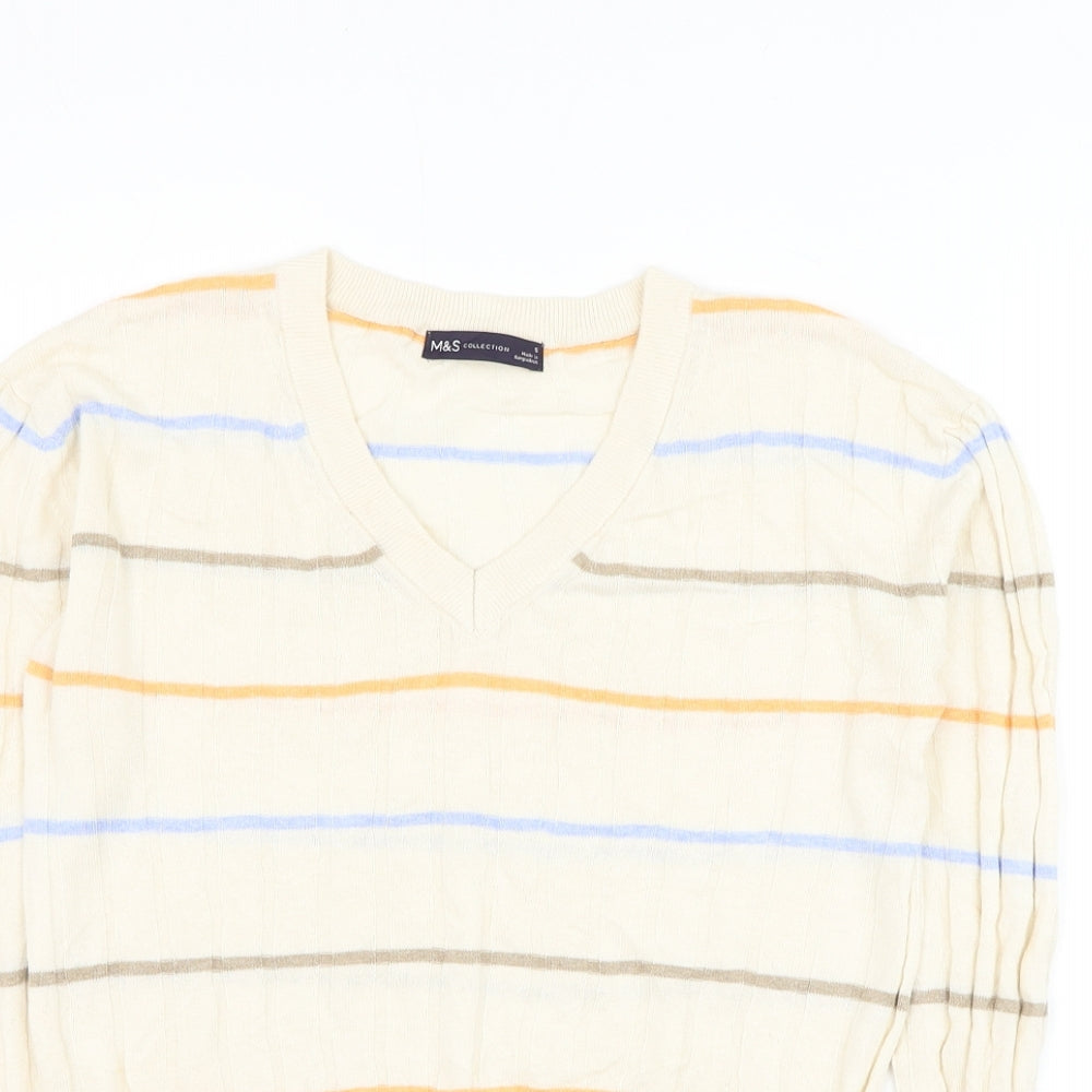 Womens UK Size S Marks and Spencer Beige Pullover Jumper