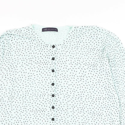 Womens UK Size M Marks and Spencer Blue Cardigan Jumper