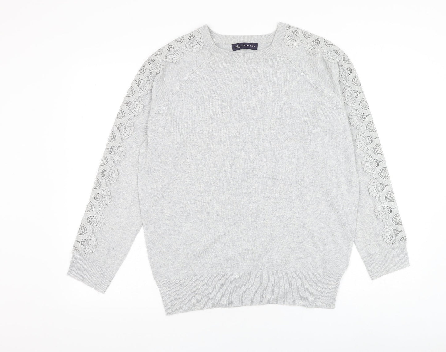 Womens UK Size 14 Marks and Spencer Grey Pullover Jumper