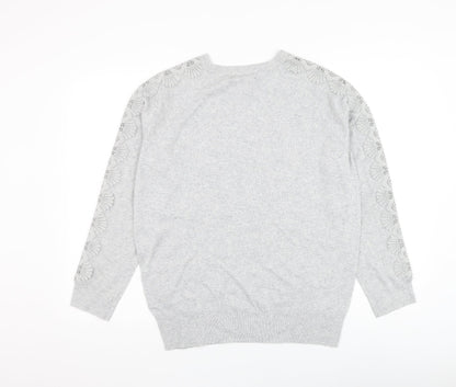 Womens UK Size 14 Marks and Spencer Grey Pullover Jumper