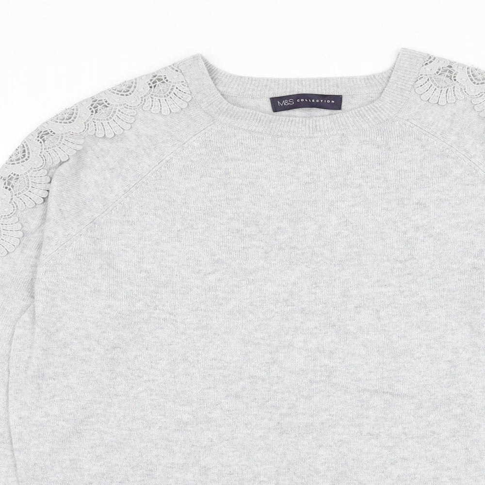 Womens UK Size 14 Marks and Spencer Grey Pullover Jumper