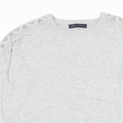 Womens UK Size 14 Marks and Spencer Grey Pullover Jumper