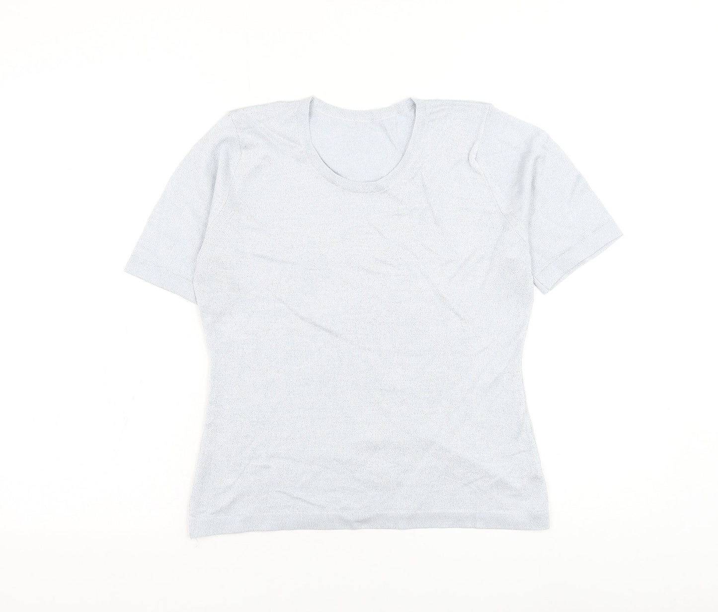 BHS Womens Blue Round Neck Acrylic Pullover Jumper Size 10