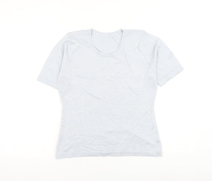 BHS Womens Blue Round Neck Acrylic Pullover Jumper Size 10