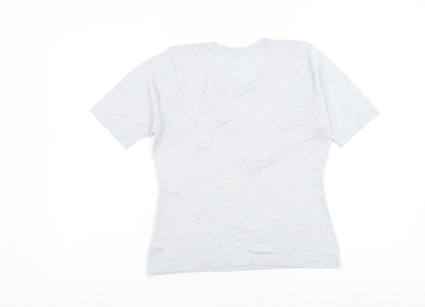 BHS Womens Blue Round Neck Acrylic Pullover Jumper Size 10