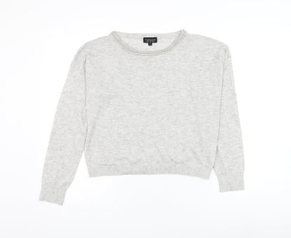 Womens UK Size 10 Topshop Grey Pullover Jumper