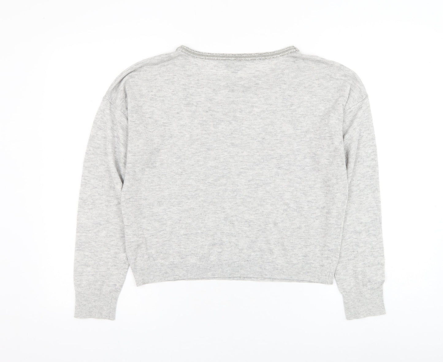 Womens UK Size 10 Topshop Grey Pullover Jumper