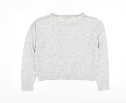 Womens UK Size 10 Topshop Grey Pullover Jumper