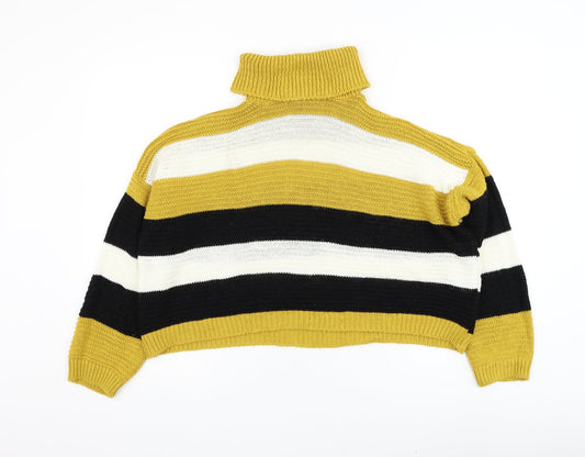 Womens UK Size S Quiz Yellow Pullover Jumper