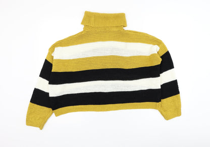 Womens UK Size S Quiz Yellow Pullover Jumper