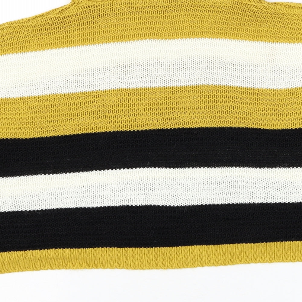 Womens UK Size S Quiz Yellow Pullover Jumper
