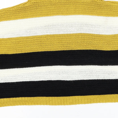 Womens UK Size S Quiz Yellow Pullover Jumper