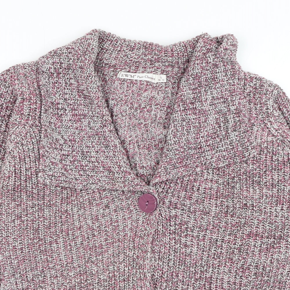 Womens UK Size 10 EWM Pink Cardigan Jumper