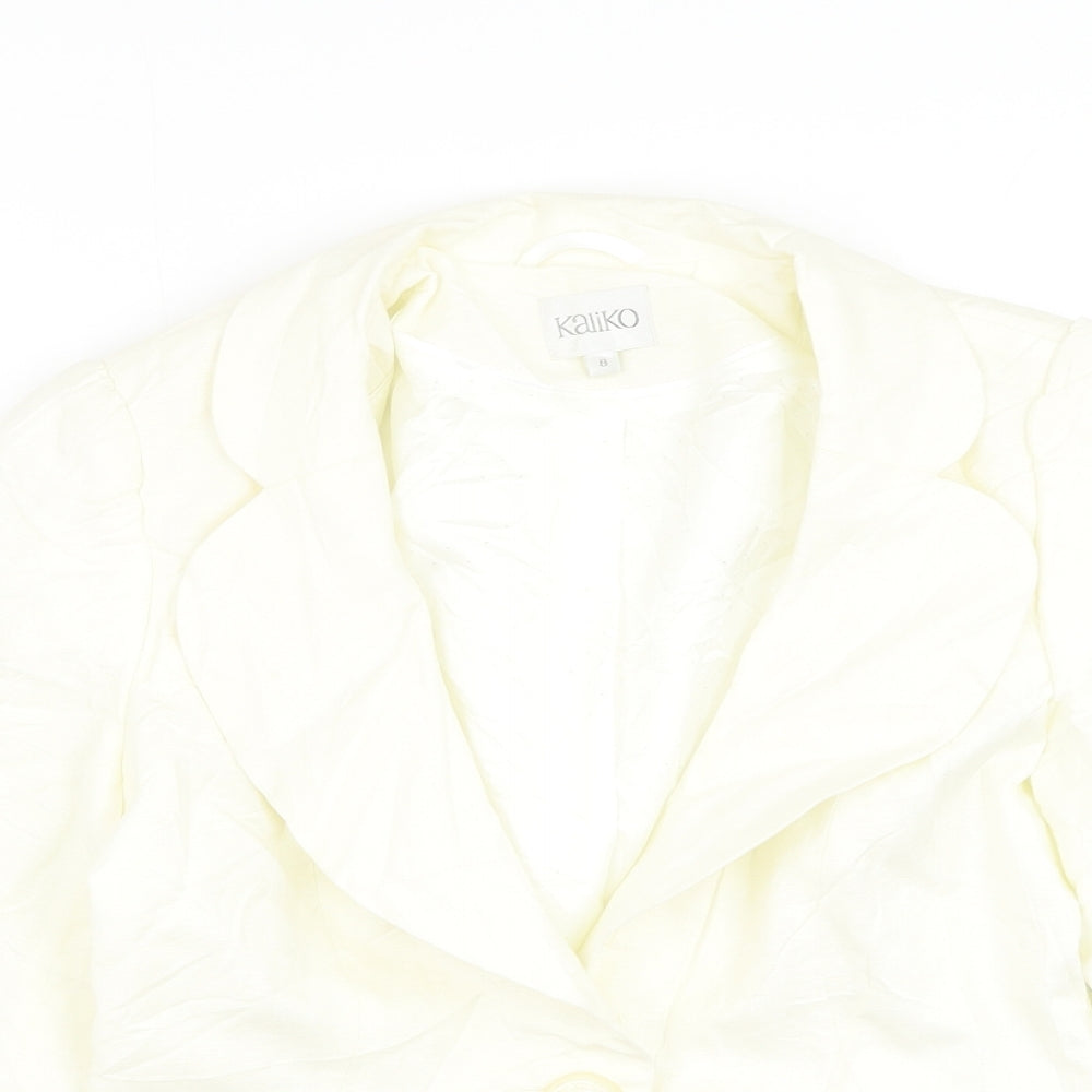 Womens UK Size 8 Kaliko White Jacket