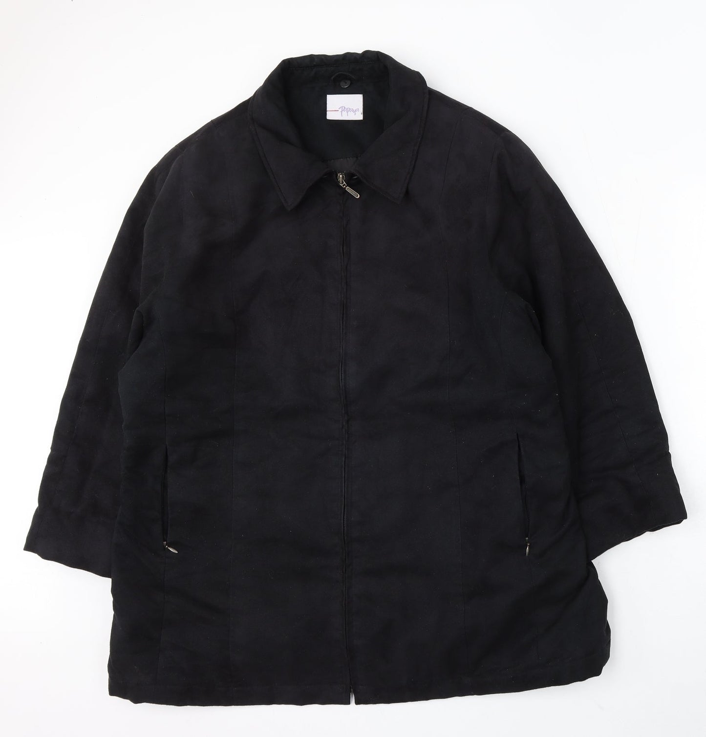 Papaya Womens Black Jacket Coat Size 20