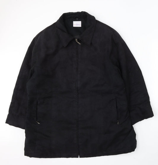 Papaya Womens Black Jacket Coat Size 20