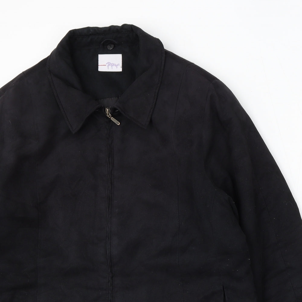 Papaya Womens Black Jacket Coat Size 20