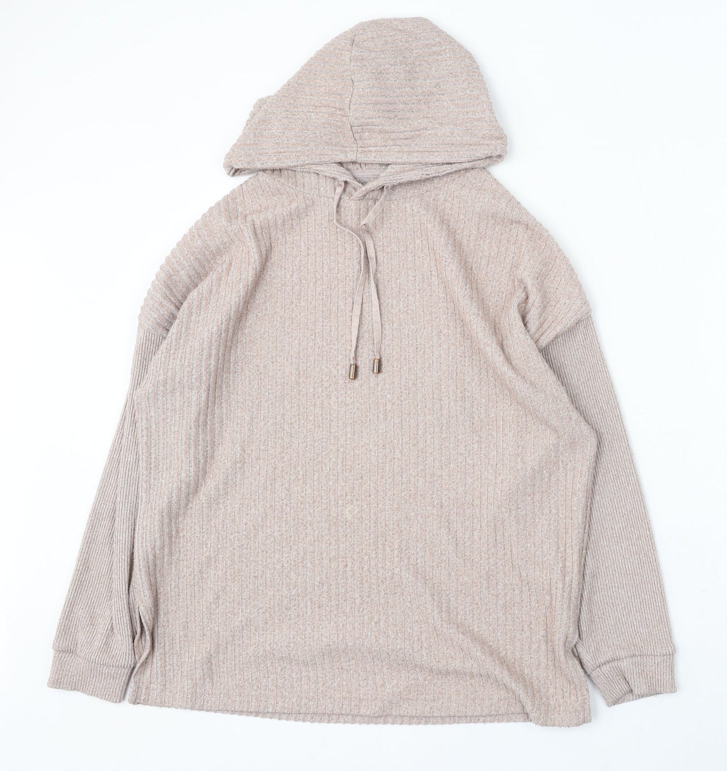 F&F Womens Pink Round Neck Polyacrylate Fibre Pullover Jumper Size M