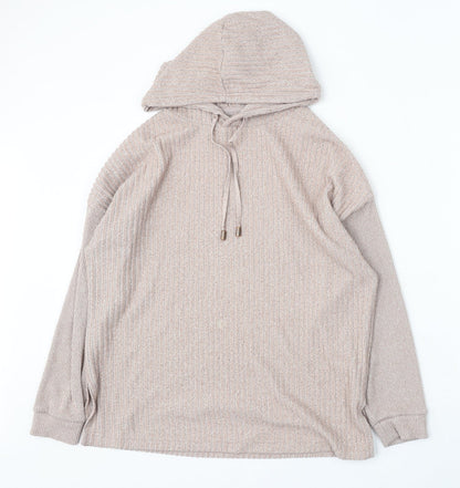 F&F Womens Pink Round Neck Polyacrylate Fibre Pullover Jumper Size M