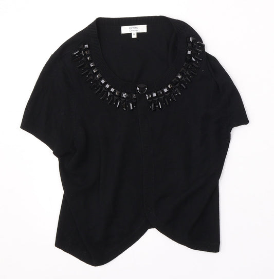 Womens UK Size 8 Debenhams Black Cardigan Jumper