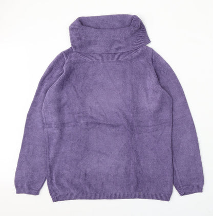 Womens UK Size M Classic Purple Pullover Jumper