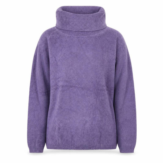 Classics Womens Purple Roll Neck Polyester Pullover Jumper Size M
