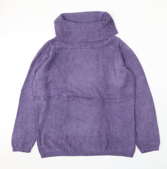 Womens UK Size M Classic Purple Pullover Jumper
