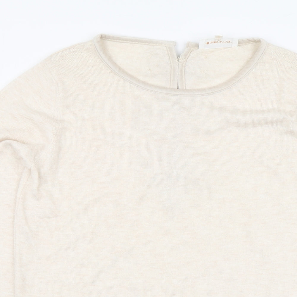 Womens UK Size L Grace & Mila Beige Pullover Jumper