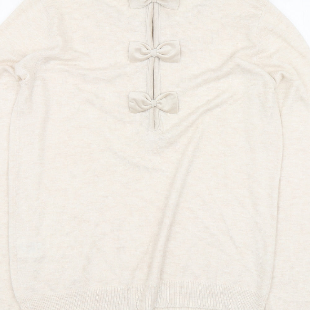 Womens UK Size L Grace & Mila Beige Pullover Jumper
