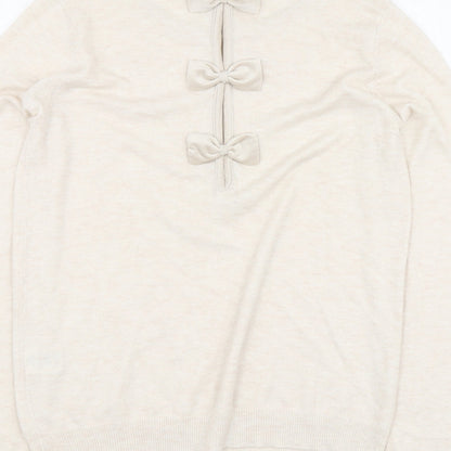 Womens UK Size L Grace & Mila Beige Pullover Jumper