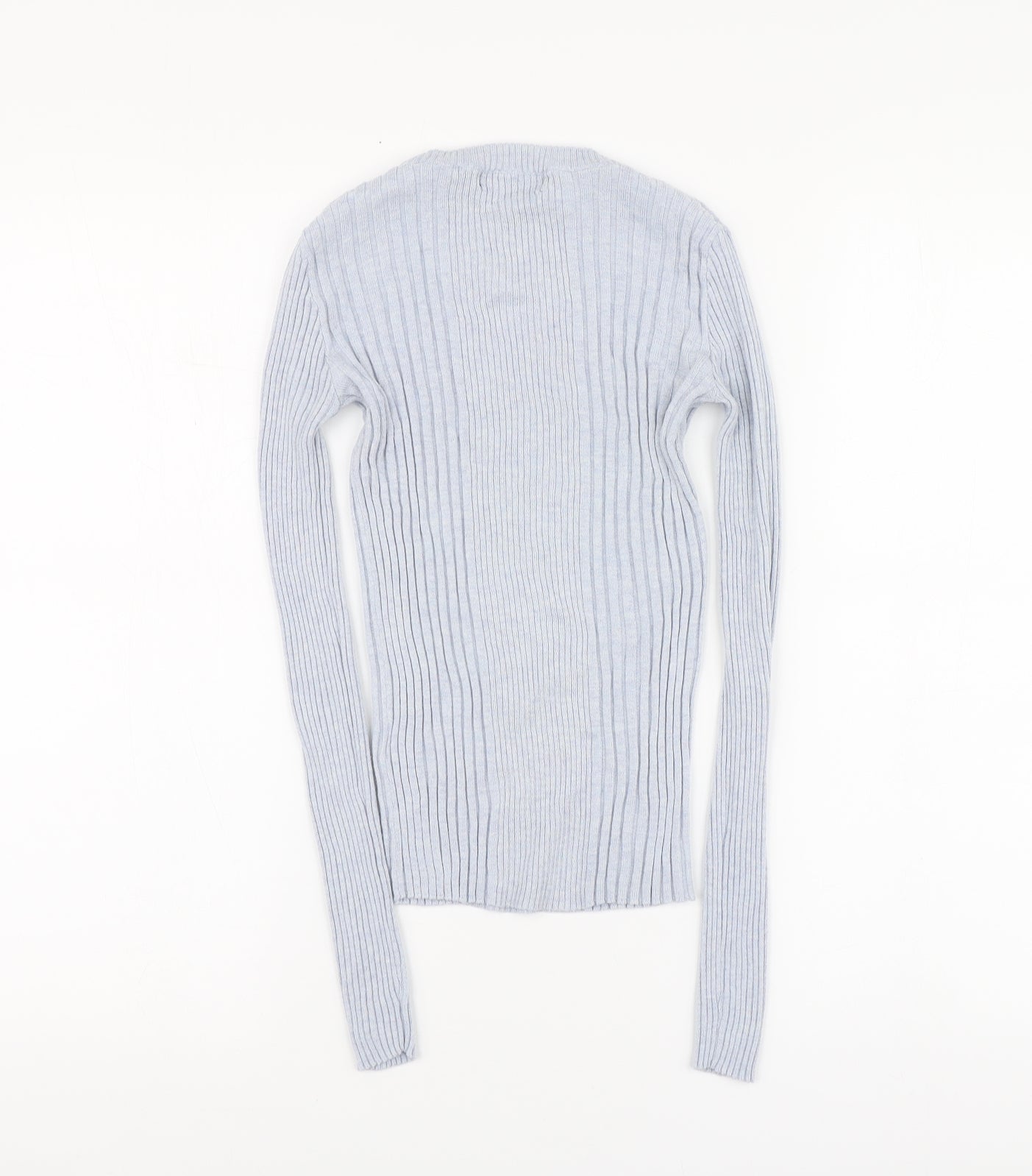 Primark Womens Blue High Neck Nylon Pullover Jumper Size 6