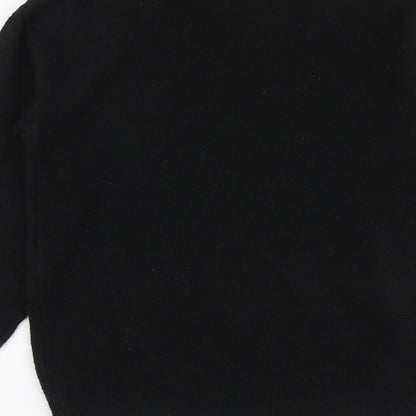 George Womens Black High Neck Polyester Pullover Jumper Size S
