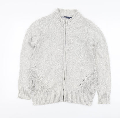 Womens UK Size 14 Isle Grey Full Zip Jumper