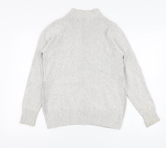 Womens UK Size 14 Isle Grey Full Zip Jumper