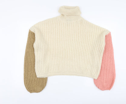 Womens UK Size M PRETTYLITTLETHING Multicoloured Pullover Jumper