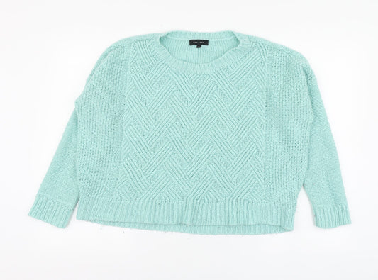 Womens UK Size 12 New Look Blue Henley Jumper