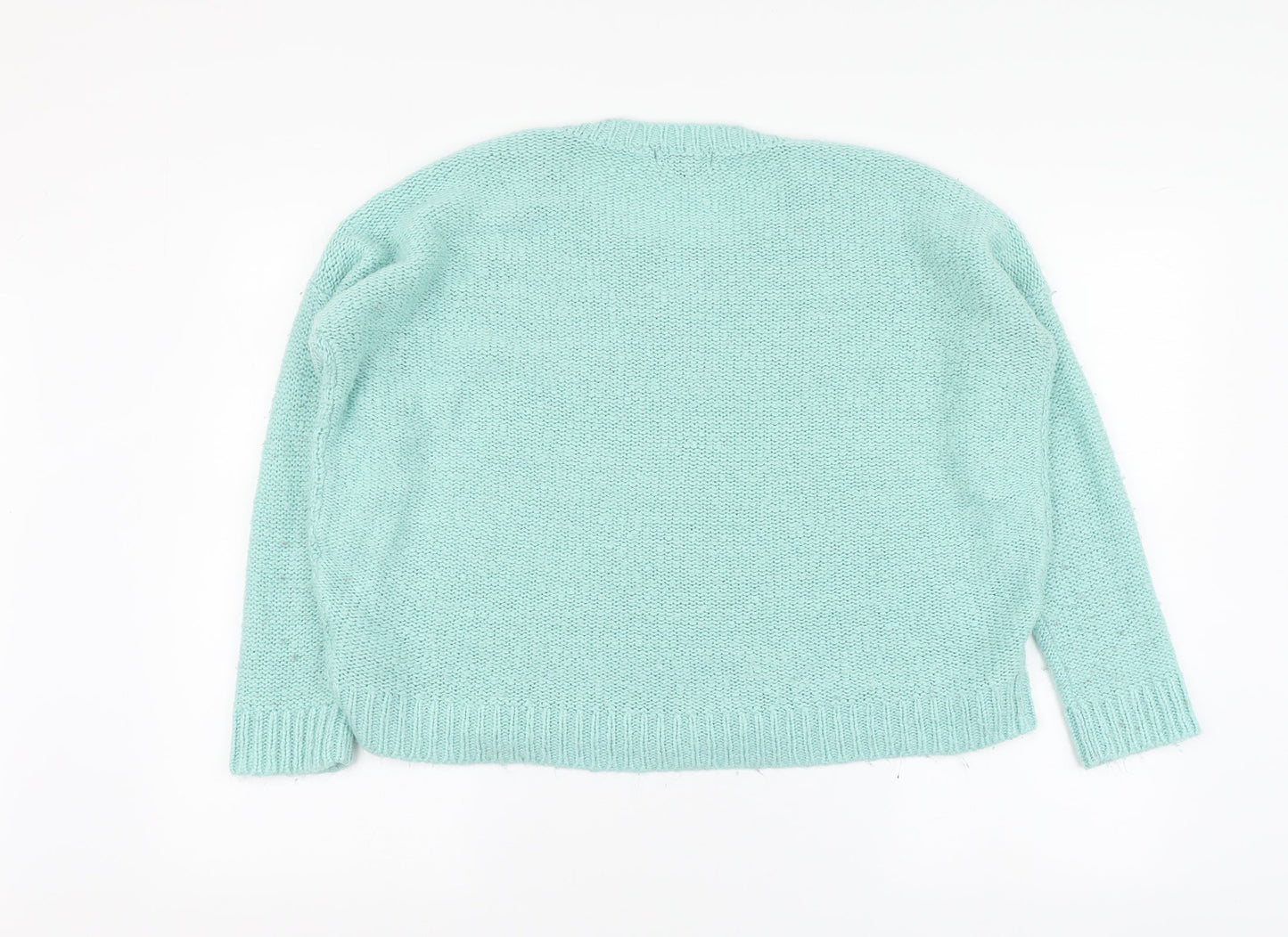 Womens UK Size 12 New Look Blue Henley Jumper