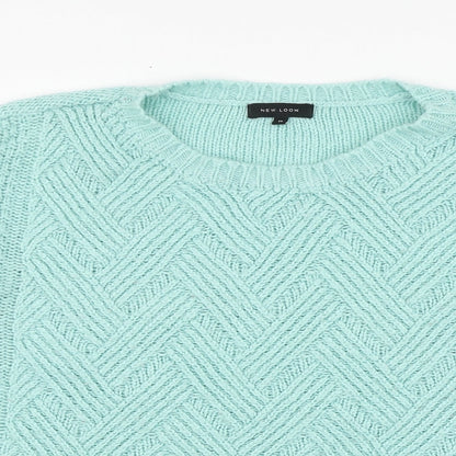Womens UK Size 12 New Look Blue Henley Jumper