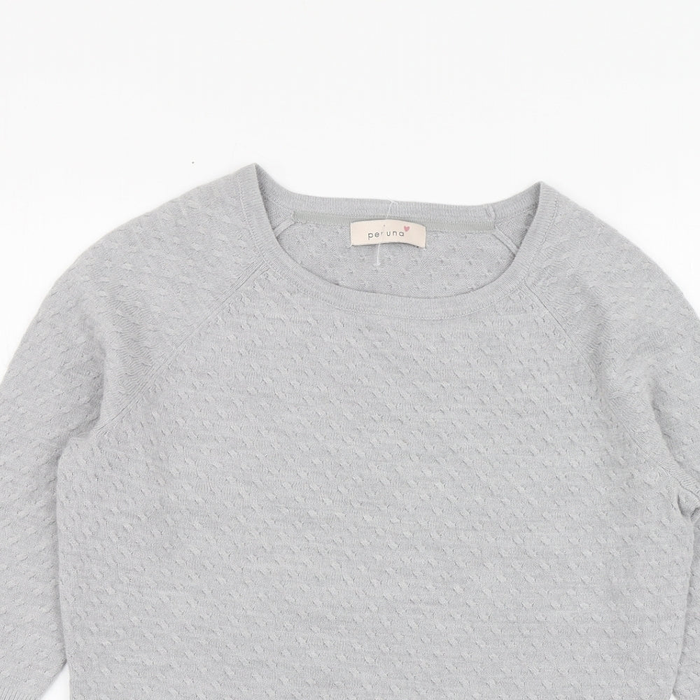 Womens UK Size 10 Per Una Grey Pullover Jumper